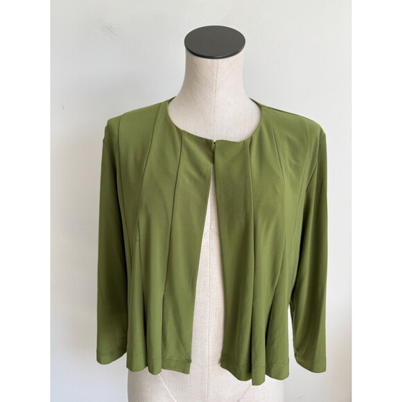 Danny and Nicole Green Bolero Shrug Jacket Size 14 Large XL - Picture 1 of 8